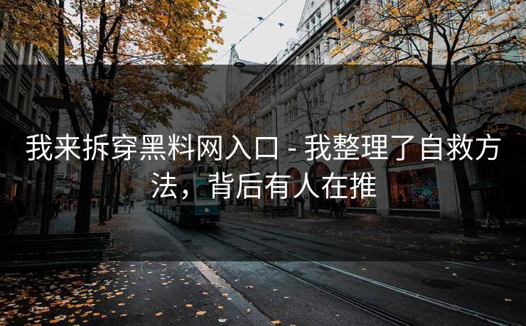 我来拆穿黑料网入口 - 我整理了自救方法，背后有人在推